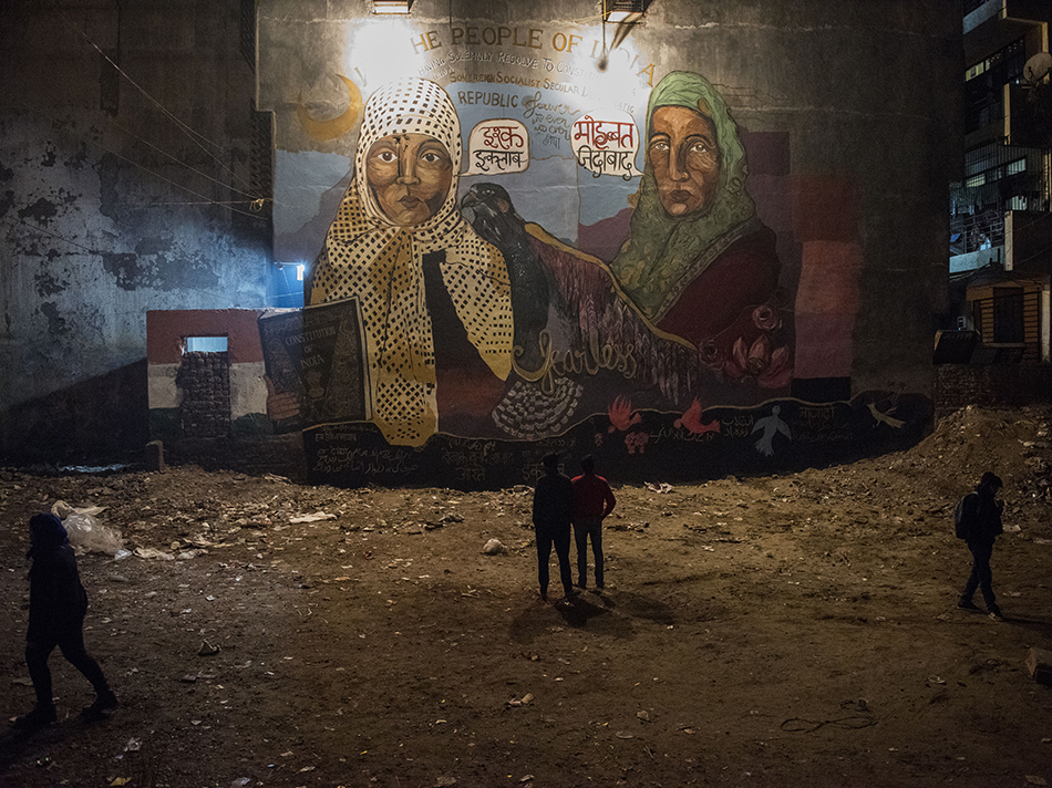 Mahavir Singh Bisht, Grafitti by Silo Shiv Suleman at Shaheen Bagh, New Delhi, 2020.