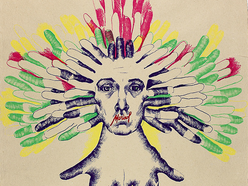 Marisol, Culture Head, 1975.