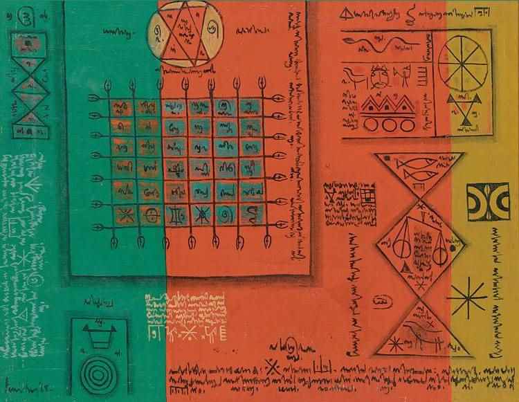 K.C.S. Paniker (India), Words and Symbols, 1968.