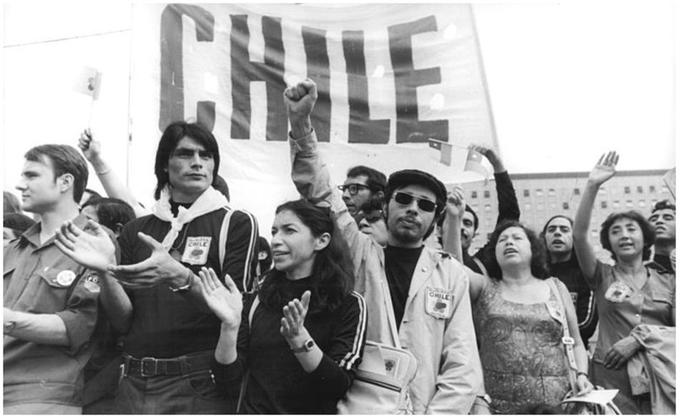 Chileans at the 1973 Festival. Credit: Jürgen Sindermann via Bundesarchiv Bild 183-M0804-0760.