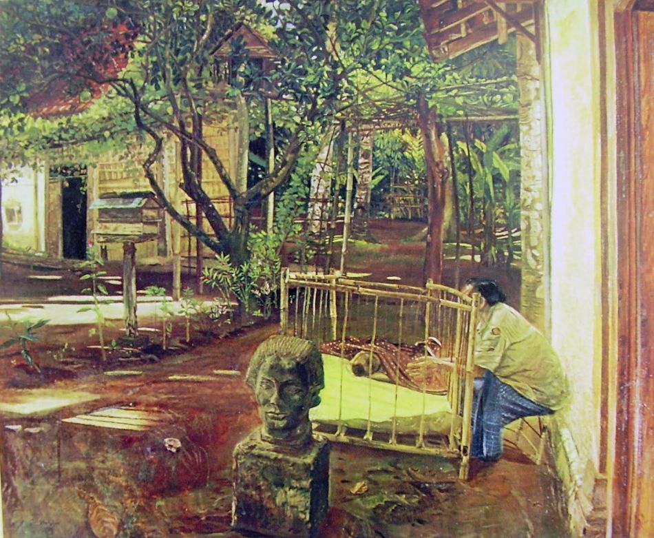 S. Sudjojono (Indonesia), Di Dalam Kampung ('En el pueblo'), 1950.